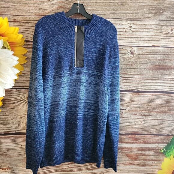 I.N.C. sweater knitted men's XL shades of blue NWT - Picture 1 of 7